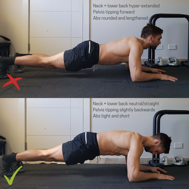 How To Do A Plank The Right Way Steemit   Increased Arch In Back (1) 